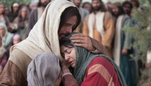 Ježíš utěšuje Marii a Martu