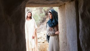 Jezis Kristus a Marie Magdalena u hrobu