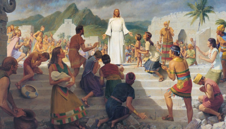 Ježíš Kristus se zjevuje po svém ukřižování Nefitům